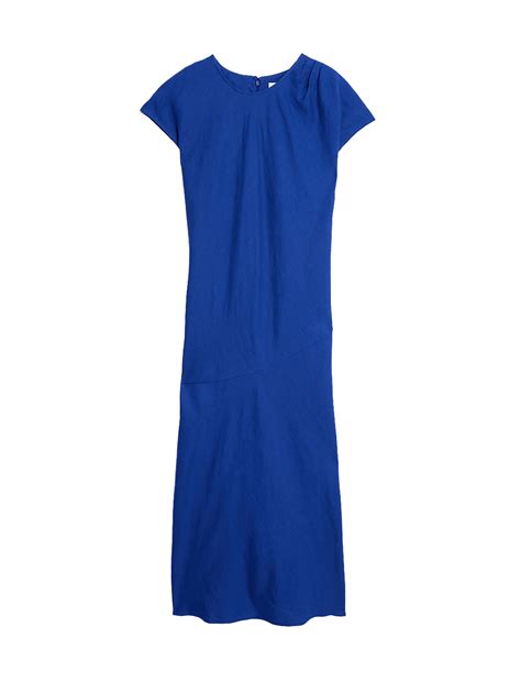 Buy Pure Irish Linen Pleat Front Midaxi Dress at Marks & Spencer
