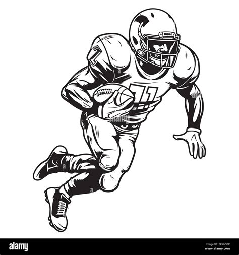 Football Player Clipart Black And White