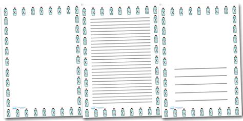 Water Bottle Portrait Page Borders- Portrait Page Borders