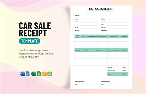 Editable Sales Receipt Templates in Excel to Download