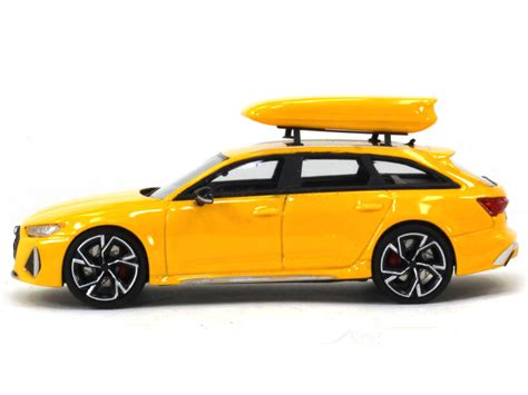 Audi RS6 Avant C8 yellow 1:64 Stance Hunters scale model car | Scale ...