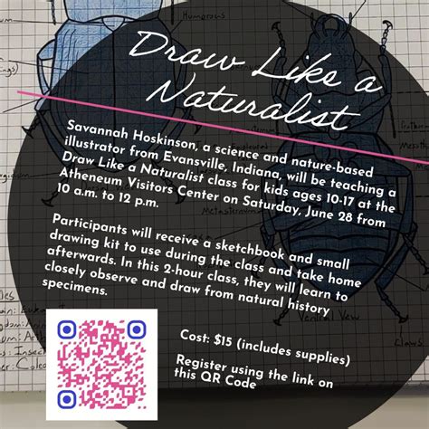 Draw Like a Naturalist Class for Kids, Ages 10-17, Atheneum Visitor ...