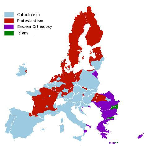 Religion Map of Europe 的图像结果