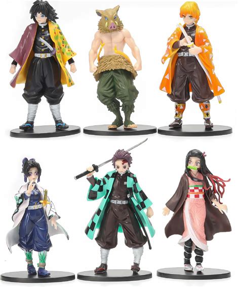 6pcs Anime Action Figures Set Collectible Figurine Gifts 6 3inches ...