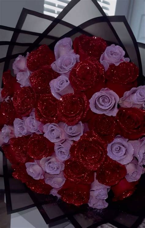 91 Glitter roses ideas | glitter roses, luxury flower bouquets, flower ...