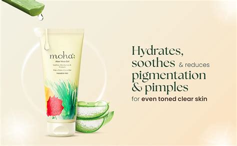 Moha Aloe Vera Gel for Face, Skin & Hair | Pure Aloe Vera Gel with Rose ...