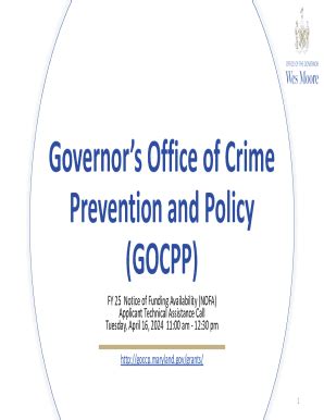 Fillable Online goccp maryland State Fiscal Year (SFY) 2025 Performance ...