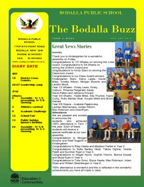 Fillable Online bodalla-p schools nsw edu Week 4, Term 2 - Bodalla ...