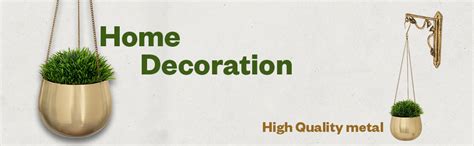 DecorTwist Hanging Planter 3.7 Inch Pack of 1 | Metal Planter Indoor ...