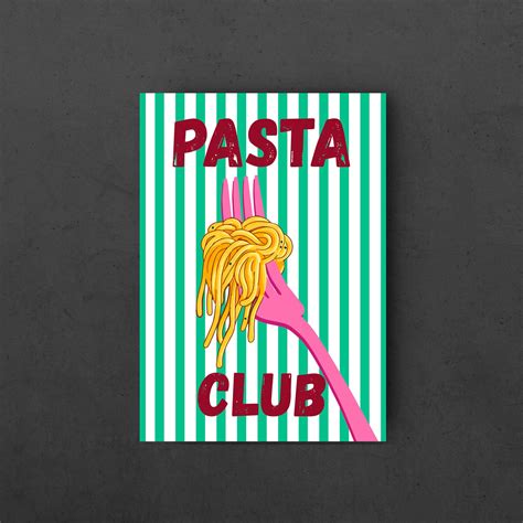 Pasta Club Wall Art Frame | Italian Food Lover Gift | The Zappy Box