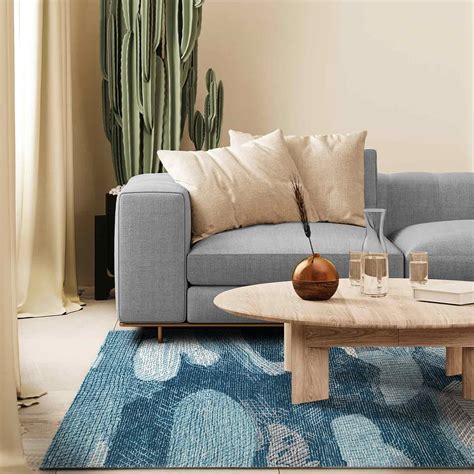 Hibbah Hand Tufted Woollen And Viscose Rug – Obeetee Carpets India