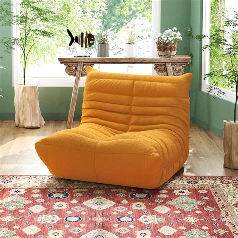 Amazon.com: MGH Lazy Floor Sofa, Fireside Chair,Teddy Velvet Sofa Bean ...
