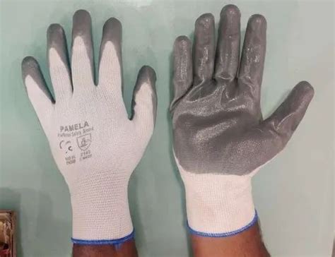 Nitrile cut resistance Hand Gloves - Rifa Grey White Gloves Trader ...