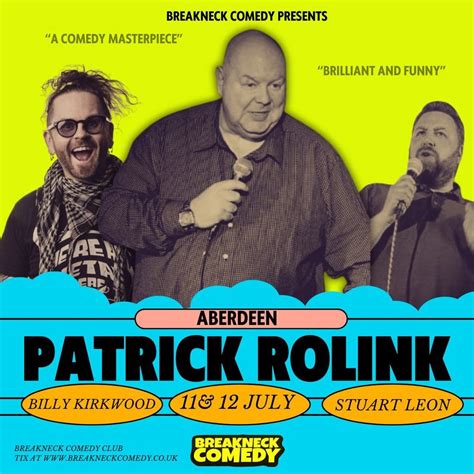 PATRICK ROLINK, BILLY KIRKWOOD : Live, Breakneck Comedy, Aberdeen, 11 ...