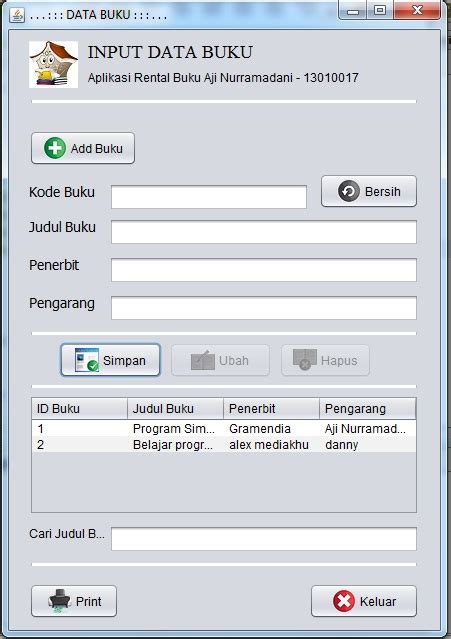 Image result for GUI Java Simpan Hapus Data Mahasiswa
