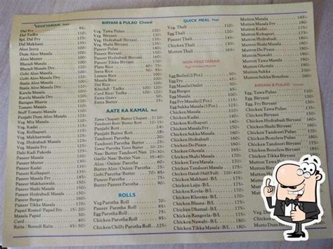 Menu at Rainbow Quick Bite, Pune