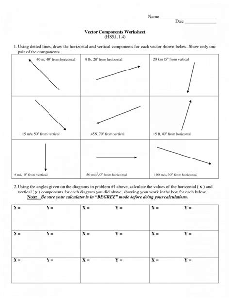 Image result for Physics Vectors Worksheet