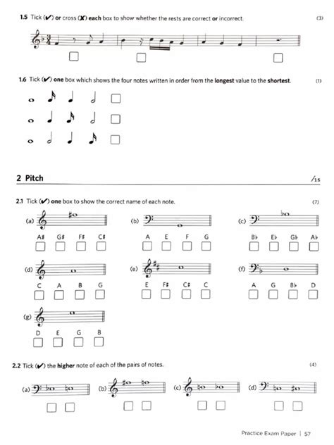 Image result for Musical Notes Test