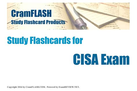 CramFLASH Study Flashcards for CISA Exam: 100 "cards" are included ...
