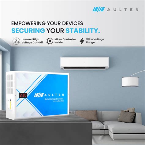 AULTEN Digital Voltage Stabilizer for AC Upto 0.8, 1.0, 1.5 Ton AC 4 K ...