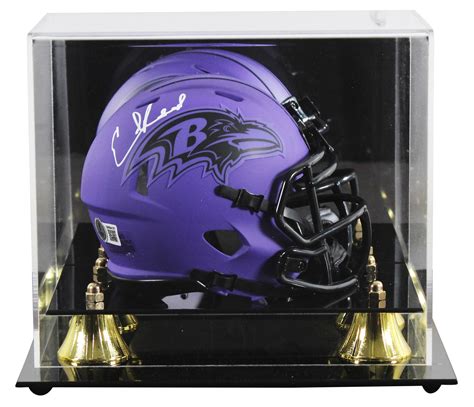 Ed Reed Signed Baltimore Ravens Rave Alternate Speed Mini Helmet w/ Case (Beckett Witness ...