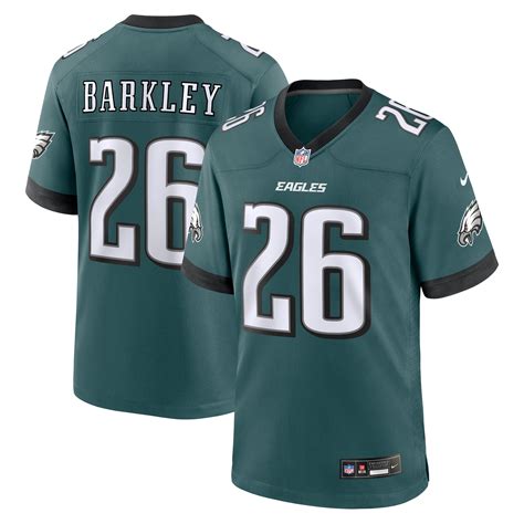 Men's Nike Saquon Barkley Midnight Green Philadelphia Eagles Game ...