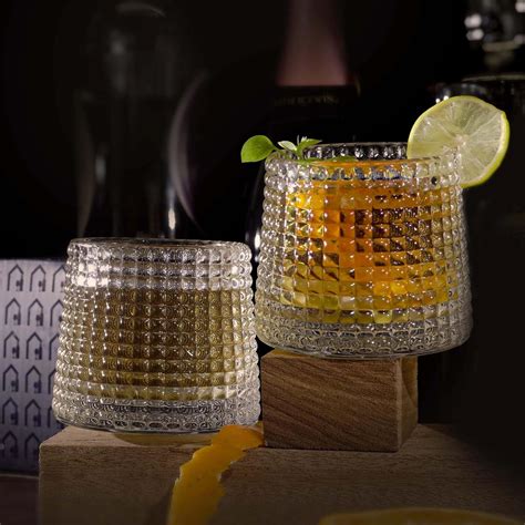 SAKI Spinny Whiskey Glasses Set of 2| Heavy Base & Stylish Design ...