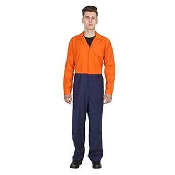Buy BSF Uniforms Men's Cotton Navy/Orange XL Coverall (Boiler Suit and ...