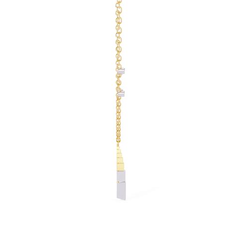 WOKE ™ VVS-F Lab Grown Diamond .75 Carat Emerald Triangle chain pendan ...