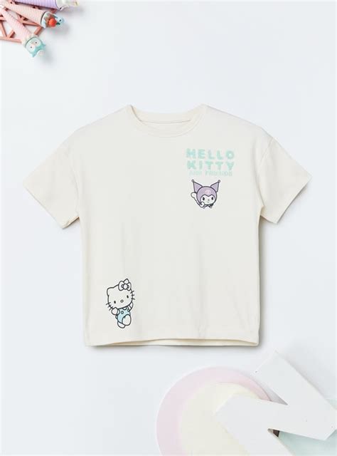 Buy Girls Hello Kitty Print Crop T-shirt Online at just Rs. 399.0 ...