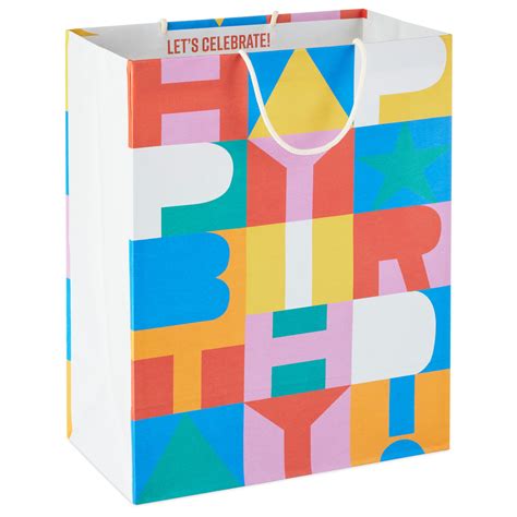 13" Color Block Large Birthday Gift Bag - Gift Bags | Hallmark
