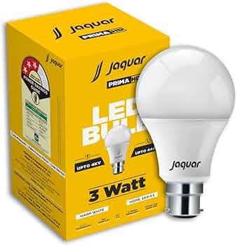 Jaquar Prima 3W B22 LED Bulb | 3 Watt Warm White B22 Base LED Bulb ...