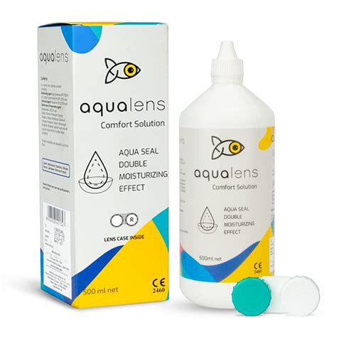 Aqualens Comfort Contact Lens Solution 500ML - Pack of 1 (Lens Cases ...