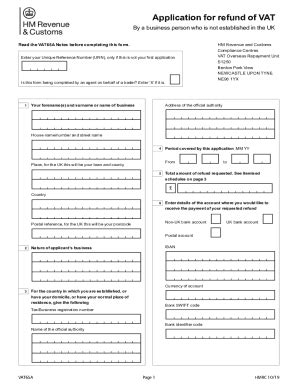 2007 Form UK VAT65A Fill Online, Printable, Fillable, Blank - pdfFiller