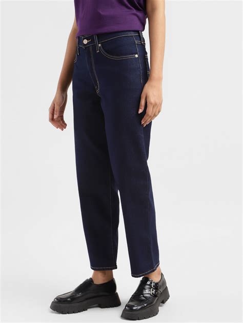 Women's 94 Navy Blue Baggy Fit Mid Rise Jeans – Levis India Store