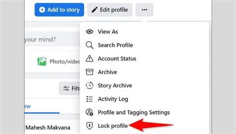 Image result for How to Enable Lock Profile in Facebook Using Browser