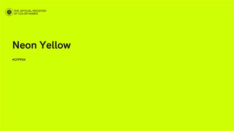 Neon Yellow color - #CFFF04 - The Official Register of Color Names