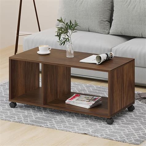 BLUEWUD Taury Engineered Wood Coffee Center Sofa Tea/Teapoy Console ...
