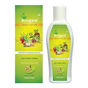 Buy Arugam Herbal Hair Oil, 100% Natural, No Chemicals, Promotes Hair ...