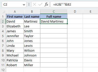 How to Join Two Columns in Excel 的图像结果