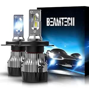 BEAMTECH H4 LED Headlight Bulbs,6500K 10000 Lumens Extremely Super ...