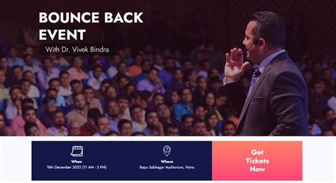 Dr Vivek Bindra Bounce Back Live Event In Patna