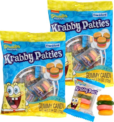 Amazon.com : Nickelodeon SpongeBob Squarepants Krabby Patty Gummy Candy ...