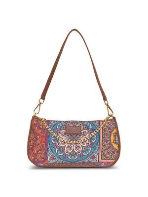 Buy Zouk Multicolor Mandala Baguette Bag Multicolor Online