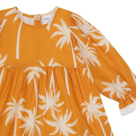 Baby Girls Fluted Sleeve Printed Dress