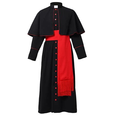Catholic-Pastor-Priest-s-Cassock-Roman-Church-Robe-Caped-Costume ...