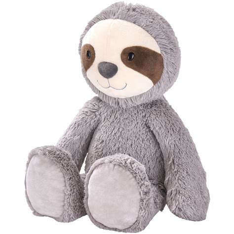 Spark. Create. Imagine. 14" Large Smiling Sloth Plush Animal, Gray ...
