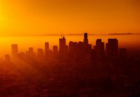 Los Angeles Skyline Sunset Wallpaper