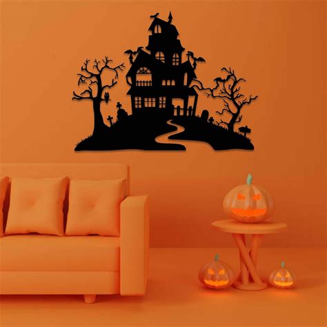 Haunted House Metal Wall Art || Haunted House Wall Art || Haunted House ...