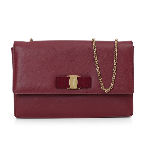 Shop Pre‑Owned Authentic Salvatore Ferragamo Ginny Medium Vara Shoulder ...
